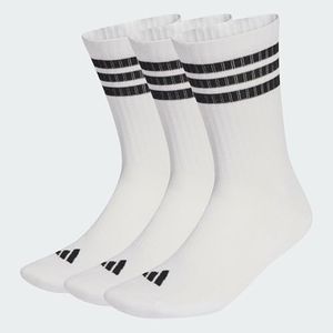 adidas Unisex 3Stripes Cushioned Sportswear Crew Socks 3 Pair Pack, white/black/black, 42-45
