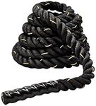 Signature Fitness Battle Rope 1.5Inch 2 Inch Diameter Poly Dacron 30 FT, 40 FT, 50 FT Length, Heavy Ropes for Home Gym and Workout