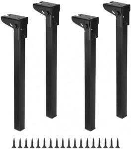 Perfk 4 Folding Table Legs Adjustable Desk Legs Folding Furniture Legs for Living Room, 450mm