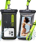 [2 Pcs] Humixx Floating Waterproof Phone Pouch [Sponge 20X Super Buoyancy] [Beach Travel Essentials], IP68 Waterproof Case Dry Bag for iPhone 15/14/13 Pro Max Samsung 24/23/22 Ultra Google Up to 8.8”