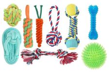 Agirav Tail Dog Toys + Dog Chew Toys + Rope Toys + Dog Toys for Small to Medium Dog Toys + Tug Toy + Dog Toy Set Pack of 9