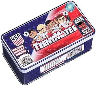 TeenyMates USA Men's Soccer Action Figures Gift Set with Collectible Tin