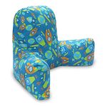 COOZLY Backrest Pillow|Reading Pillow|Bed Support Pillow With High Armrests |100% Cotton Removable Cover (Aztec Rocket), Multicolor