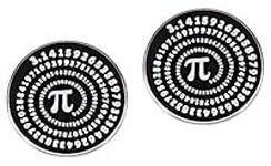 2 math pi brooches, math physics enthusiast pins, school uniform bag accessories for boys and girls, One size, Metal, no gemstone