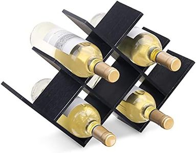 Navaris Botellero de Vino de diseño - Soporte de bambú apilable para 8X Botella - Estantería para almacenar Bodega de vinos - 43.5 x 10 x 29.5 CM