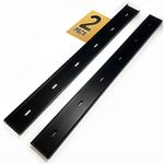 32” Long C-Channel Steel for Live Edge Table Top, Woodworking Hardware, Black Powder Coat Finish, 6 Holes, 2-Pack