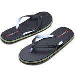 Alpine Swiss Men’s Flip Flops Lightweight EVA Sandals Black 8 M US