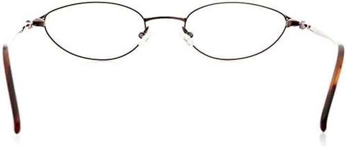 Hit Notion Unisex Clip-On Eyewear - Oval Shape, Metal Full Rim, Espresso