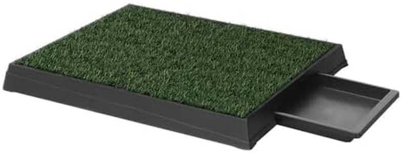 i.Pet 3-Layer Pee Pads for Dogs, Set of 2 Large Pet Training Pad Portable Potty Toilet with Tray Grass Mat Puppy Toilets Litter Cat Artificial Grasses Outdoor Indoor, with Removable Waste Drawer