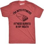 Mens Fitness Burrito Funny Gym T Shirt Sarcasm Hilarious Workout Novelty Tees Mens Funny T Shirts Cinco De Mayo T Shirt for Men Funny Fitness T Shirt Red L