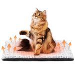 Papettly Self Heating Cat Bed - 60 x 46 CM Self Warming Cat Heated Pad, 5CM Thickened Double Side Electric-Free Thermal Pet Heated Cat Blanket Indoor Outdoor, Machine Washable Pet Mat for Kitten Puppy