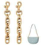 UNICRAFTALE 2Pcs Small Bag Extender Chains Alloy Purse Chain Strap 12cm Antique Golden Crossbody Shoulder Bag Strap Chains with Swivel Eye Bolt Snap Hook for Bag Straps Replacement Accessories