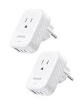 2 Pack Anker Travel Adapter, 15W Ma