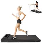 HomeFitnessCode Walking Pad Under Desk, 6.2MPH Portable Flat Treadmill for Office & Home, 2.5HP Ultra Quiet Standing Desk Treadmill with Remote Control, 300 Lb Capacity