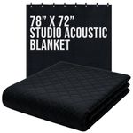BoxerTools Large 78" x 72" Sound Dampening Blanket Studio Series - Loops and Grommets For Easy Installation - Insulated Blanket, Light Blocker, Sound Absorbing, Acoustic Sound Treatment, Reverberation