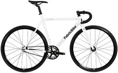 FabricBike Light PRO - Fixed Gear Bike, Single Speed Fixie Bicycle, Aluminium Frame and Fork, Wheels 28", 4 Colours, 3 Sizes, 8.45 kg Aprox. (Light Pro Glossy White, M-54cm)