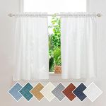 Yancorp White Kitchen Tier Curtains