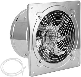 8 Inch Exhaust Fan, 52W 2600 RPM Powerful Kitchen Exhaust Fan, Stainless Steel Double Ball Bearing Motors for Kitchen, Bathroom, Toilets, Bedroom, Living Room, Shopping Mall