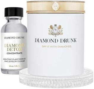 Diamond Drunk The Starter Collection - Non-Toxic, Fine Jewelry Cleaning Kit for Diamond, Gold, & Platinum Rings & More - 2 Months Supply of Safe, Sustainable Cleaner to Restore Shine - Simply White