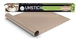 UNSTICK Premium Nonstick Baking Mat, Liner for Roasting Pan & Cookie Sheet, Reusable For Easy Cleaning, Withstands up to 500F, Non-Toxic, 100% PFOA-Free Japanese PTFE Material, 15" x 19", 1-Pack