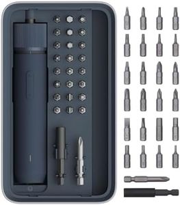 HOTO Electric Screwdriver Kit, Upgraded 25-Piece Bits, Magnetic Lid, Rechargeable Cordless Screwdriver with 3 Torque Settings, 1500mAh Battery, LED Light, Ideal for Assembling Furniture, Home Repair