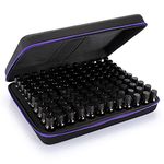 Hipiwe 120 Bottle EVA Essential Oil Storage Carrying Case Hard Shell Exterior Essential Oils Organizer Holder Traveling Bag with Foam Insert, Holds 5ml 10ml 15ml Essential Oils (X-Large, Black+Purple)