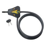 Master Lock 8419DPF Python Adjustable Locking Cable, Braided Steel, Yellow and Black Contractor Color, 6-Feet x 5/16-Inch