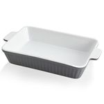 Swuut Casserole Dishes for Oven 33 x 23.5cm, 4000ml Porcelain Baking Dishes, Ceramic Bakeware,Kitchen Rectangular Deep Lasagna Pan with Handle 13x9 inch