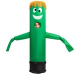 Spooktacular Creations Inflatable Costume Tube Dancer Wacky Waiving Arm Flailing Halloween Costume Child Size (Green)