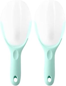 Spring Chef Magnetic Ice Scoop for Freezer - Multifunctional BPA-Free Flexi-Plastic Scoops for Dry Goods with Comfortable Handle - Scoopers for Food, Ice Machine, Flour, Popcorn - Set of 2 - Mint