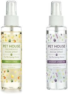One Fur All Pet Air Freshener 4 OZ Concentrated Room Spray for Pet Odor, Lavender Green Tea and Fresh Citrus, Pack of 2