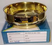 Test Sieve 8 inch (Diameter 200 mm) 425 Micron Stainless Steel Mesh with Brass Frame (ASTM No. 40)