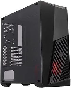 Cooler Master MasterBox K501L - Case PC ATX con Ventilazione di Forma Angolata, Illuminazione LED in Rosso, Pannello Laterale Trasparente, Configurazioni Flessibili Flusso d'Aria, Nero