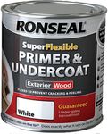 Ronseal RSLEWPWHI750 750ml Super Flexible Wood Primer and Undercoat - White