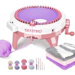 SENTRO Knitting Machine 48 Needles, Smart Knitting Board Rotating Double Knit Loom Machines