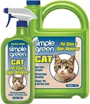 Simple Green Cat Stain & Odor Remover - Enzyme Cleaner for Cat Urine, Feces, Blood, Vomit (32 oz Sprayer & 1 gallon Refill)