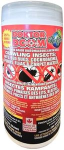 Doktor Doom Be Green Premium Food Grade Diatomaceous Earth - Kills Crawling Insects: Ants, Bed Bugs, Cockroaches, Spiders, Fleas & Carpet Beetles, Made in Canada, 250 Grams
