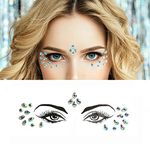 S.A.V.I 3D Face Gems Sticker, Crystal Tattoo Rhinestone Decoration for Women Girls for Events Weddings Parties Clubs