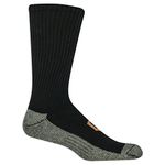 Copper Defense Men's Active Socks, Crew - Black, 6-12