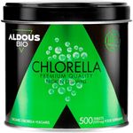 500 Pure Organic Chlorella Tablets | 1500mg per Dose | Broken Cell Wall | with Chlorophyll | 100% Natural Detox | Gut Health | Organic Vegan Protein Powder Tablets