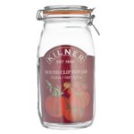 Kilner Clip Top Jar 3 Litre (3000ml) Airtight Glass Storage Jar for Preserving Fruits Vegetables Coffee Tea Rice Flour Nuts Pasta