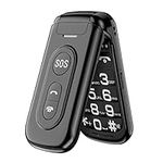 Guwet G936 Big Button Mobile Phone for Elderly, Senior Flip Phone with 2G GSM, SOS Function, 1400mAh Battery, Torch, FM Radio, Dual SIM, Black