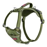 HALTI Anatomy Dog Harness with Handle - Provides Your Dog Freedom of Movement for Comfortable Walking. 3 Lead Attachment Points, Neoprene Padded, Adjustable, and Reflective (Size X-Small, Green)