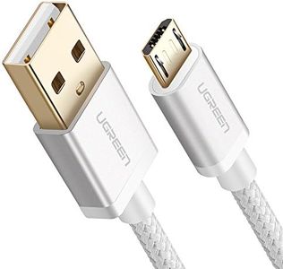 UGREEN Micro USB Cable Nylon Braided, Micro USB to USB 2.0 High Speed Android Charger Cable for Galaxy S7 S6, Note, LG, Nexus, Nokia, Kindle, PS4 Controller, Xbox One Controller (3M, White)