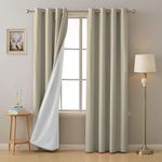 Home Fashion Thermal Insulated Blackout Curtains Beiges