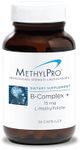 MethylPro B Complex + 15mg L-Methylfolate - Professional Strength Vitamin B Complex + Folate Supplement for Energy, Mood + Immune Support - Vitamin B12, Vitamin B6, Vitamin C + More - (30 Capsules)