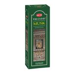 HEM Precious Musk Incense Sticks | Agarbatti for Pooja, Air Purifier & Meditation | Puja Room Items for Aromatic Environment at Home | Burning Time: 35-40 Minutes | 120 Sticks