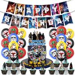XIAOMA Star Wars Birthday Party Supplies,Star Wars Decorations include Cake Topper,Cupcake Toppers, Banner,balloons (xiaoma01)