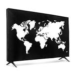 kwmobile Dust Cover for 43" TV - Flat Screen TV Protector - Travel Outline White/Black