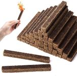 Adnee Fire Charcoal Starter-Camp Fire Charcoal Starter Sticks-Fire Charcoal Starters for Fireplace, Wood Stove, Grill, Charcoal Chimney, BBQ Accessories (50)